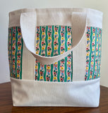 Floral Stripe Everywhere Tote
