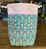 Floral Stripe Small Drawstring