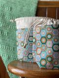 Crochet Hexagons Small Drawstring