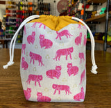 Pink Tigers Small Drawstring