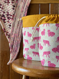 Pink Tigers Small Drawstring