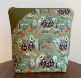 Large Pocket Bag - Home Sweet Haunt (Haunted House-Green)