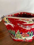 Small Pocket Bag - Christmas Cowboys