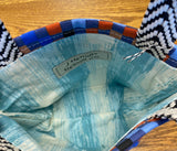 Blue Squares Yarn Bowl