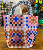 Pink Squares Yarn Bowl