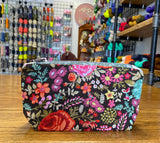 Brown Floral Notions Bag