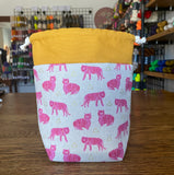 Pink Tigers Small Drawstring