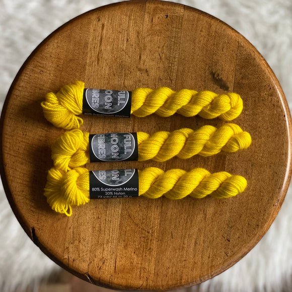 Sunny Yellow (Solar Sock mini skein)