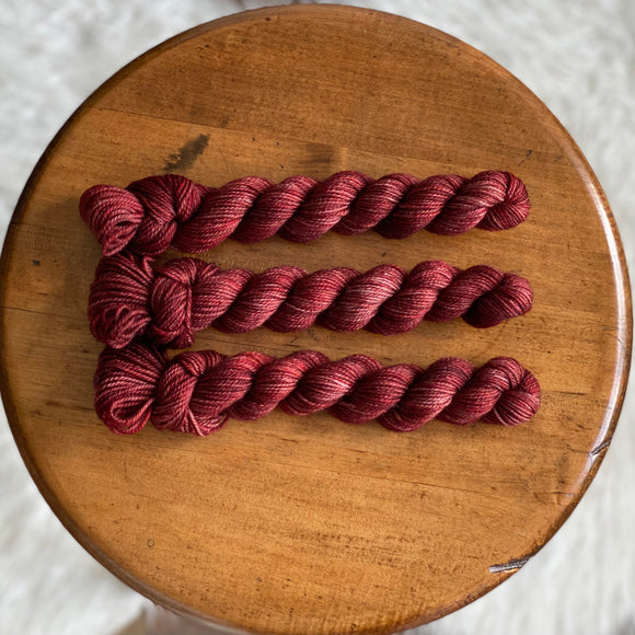 OOAK Dark Red (Solar Sock mini skein)