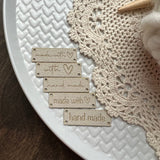 Handmade Suede Tags (Muster Pattern)