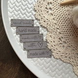 Handmade Suede Tags (Muster Pattern)