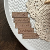 Handmade Suede Tags (Muster Pattern)